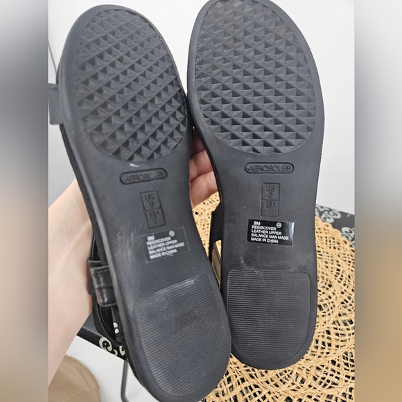 Aerosoles Black Strappy Sandals Size 9 - Picture 8 of 9